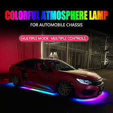 Niscarada Rgb Multicolor Flexible Flowing Car Led Light Underglow Underbody Waterproof Automobile Chassi Neon Atmosphere Light Decorative Lamp Aliexpress