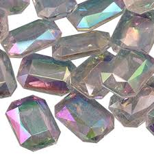 emerald cut decorating gems ab coating