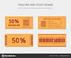 Ticket Voucher Vector Template Design Stock Vector