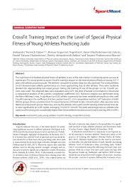 pdf crossfit training impact on the