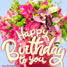 Send one of the congratulations and make her a pleasant surprise! Best Bouquet Of Flowers Happy Birthday Greeting Card Gif Download On Funimada Com