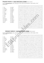 Past Participle Verbs Wordsearch Esl Worksheet By Miss Petra
