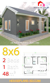 House Design Plans 8x6 With 2 Bedrooms