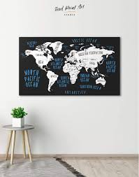 Stylish World Map Canvas Wall Art
