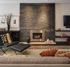 4 Natural Stacked Stone Fireplaces For