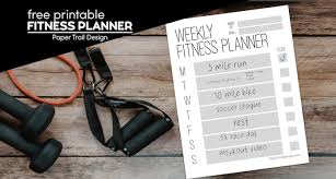 weekly fitness planner printable