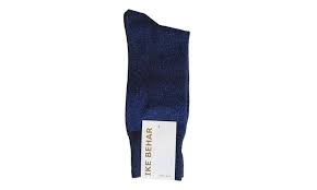 Ike Behar Mens Designer Glitter Dress Socks Royal Blue