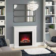 Electric Fireplace Glass Fire Finish