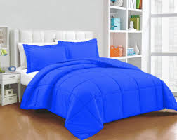 Royal Blue Solid Hotel Bedding Down