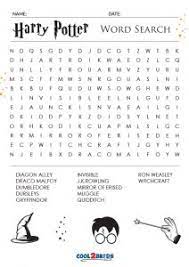 printable harry potter word search