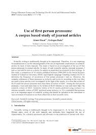 pdf use of first person ouns a