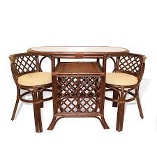 Then the base has to be separately made. Borneo Compact Dining Set Table With Glass Top 2 Chairs Colonial Handmade Natural Wicker Rattan Furniture Buy Online In Bahamas At Bahamas Desertcart Com Productid 59100244