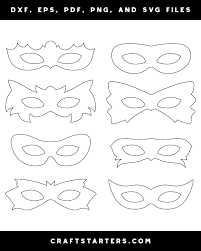 masquerade mask outline patterns dfx