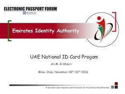 The emirates identification authority (eida) issues the emirates id. Uae National Id Card Progam