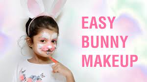 easy fluffy bunny face paint for kids