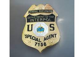 The international criminal police organization (official abbreviation icpo; American Badge Crime Investigation Department Of Interpol Agent Badge Wish