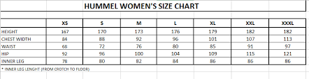 Hummel Womens Size Chart Jpg