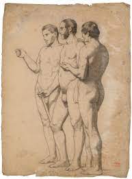 Tres desnudos masculinos 