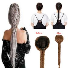 Synthetic braiding hair is the ideal starting point for a head full of stylish, vibrant braids. Fishtail Ponytail Hair Extension 24 Inches Long Straight Fishtail Braid Ponytail Extensions Braiding Hair Synthetic Clip In Hair Piece Walmart Com Walmart Com