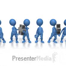 Teamwork In Motion A Powerpoint Template From Presentermedia Com