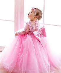Fancy Baby Girl Ball Gown Tutu First Birthday Dress Girls Kids Dresses  gambar png
