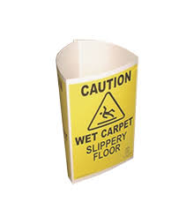 caution wet carpet slippery floor