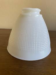 Vintage White Milk Glass Pendant Light