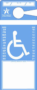 disabled parking placards and plates