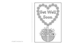 Get Well Soon Card Colouring Templates Sb8890 Sparklebox