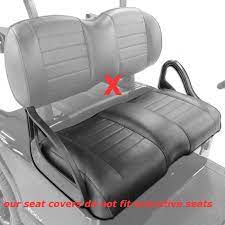 2pcs Golf Cart Seat Cover Charcoal Gray