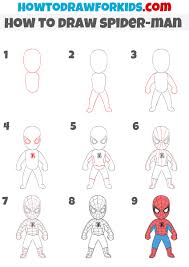 how to draw spider man easy drawing