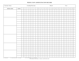 Medicine Chart Template New Blank Medication Administration