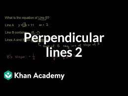 Writing Equations Of Perpendicular