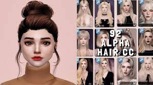 the sims 4 92 alpha female hair cc