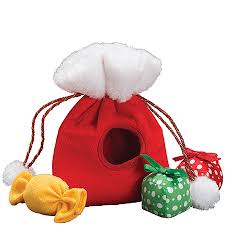 santa sack with presents pawtree