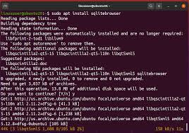 install sqlite browser in ubuntu 20 04