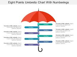 Eight Points Umbrella Chart With Numberings Powerpoint