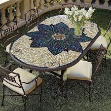 Monaco Mosaic Oval Bistro 84x48 Top