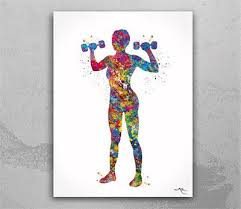 Dumbbell Free Weight Gym Wall Art