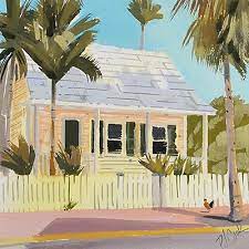 Key West Series 5 Cute House Painting