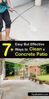 to clean a concrete patio