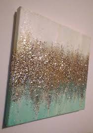 Handmade Abstract Glitter Painting
