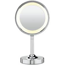 table top lighted makeup mirror