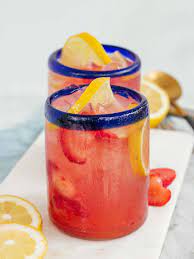 vodka tail with strawberry lemonade