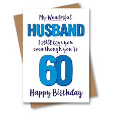 funny 60th birthday card for husband