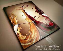 Love Glass Wine Art Painting