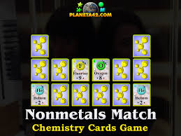 nonmetals matching cards chemistry
