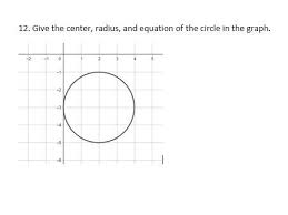 10 points give the center radius