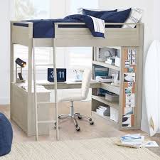 Full low loft bed with stairs + storage. Sleep Study Loft Bed Pottery Barn Teen