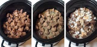 slow cooker beef tips with gravy